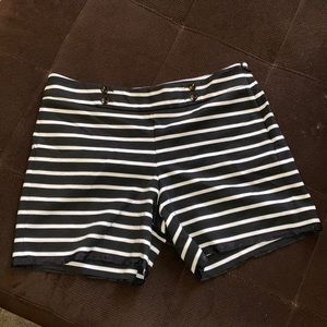 White House Black Market black and white stripe shorts. Size 10